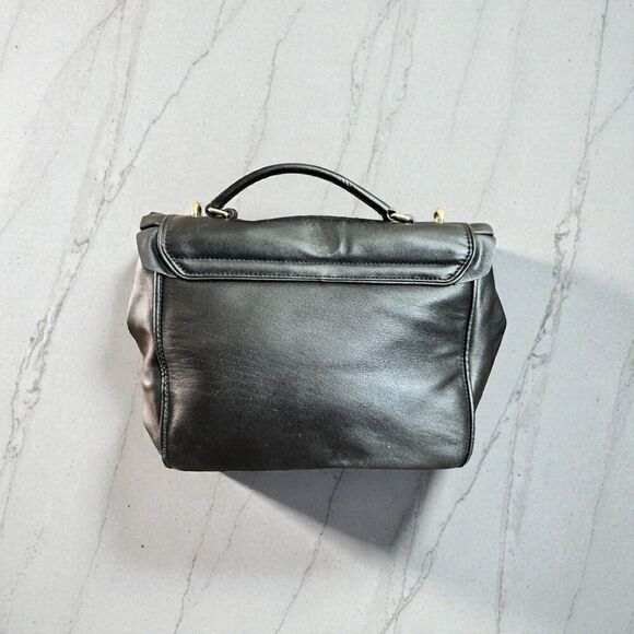 Kate Spade Black Leather Ruffled Edge Tote - Picture 2 of 10